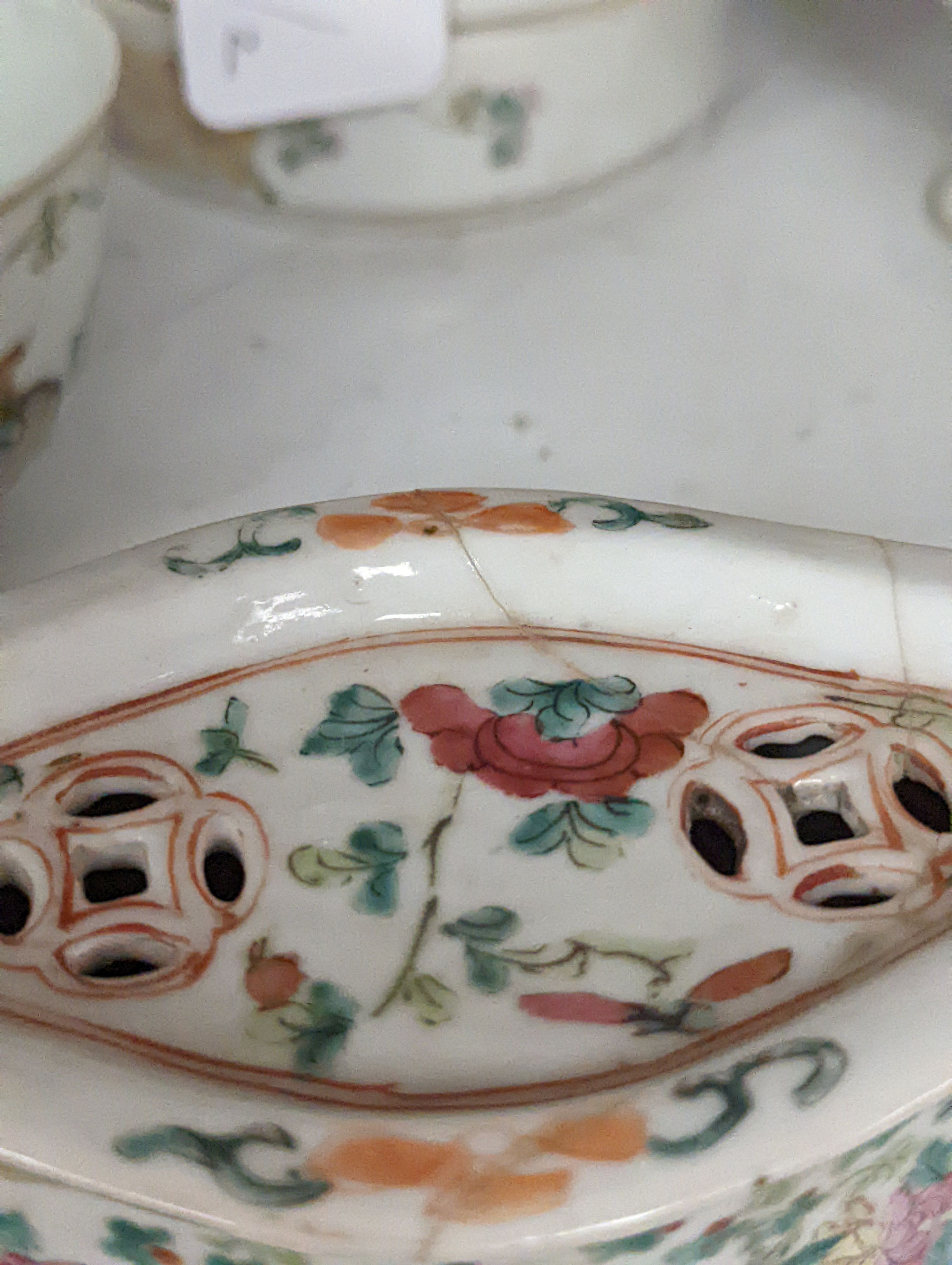 A mixed group of 19th/early 20th century Chinese porcelain vessels, stem dishes etc.